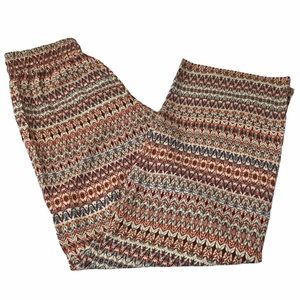 Red print palazzo pants NWT